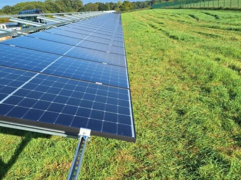 Installation of ground mounted photovoltaic panels Steimbke Solar Park 2