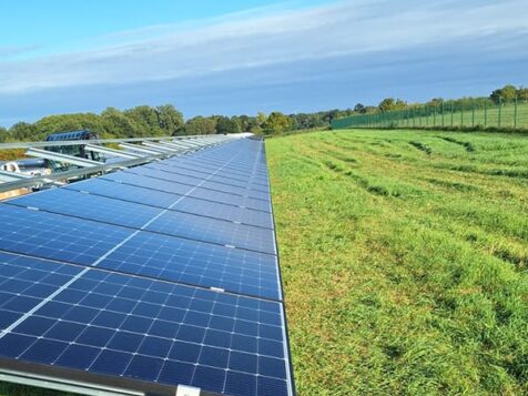 Installation of ground mounted photovoltaic panels Steimbke Solar Park 3