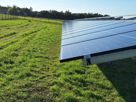 Installation of ground mounted photovoltaic panels Steimbke Solar Park 4